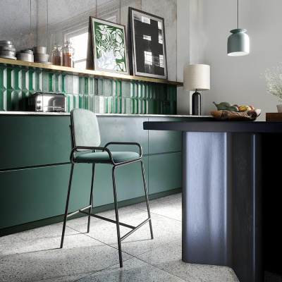 Стул барный ror, 2 frame, велюр