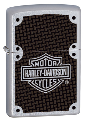 Зажигалка ZIPPO HarleyDavidson® с покрытием Satin Chrome™, латунь, 38x13x57мм