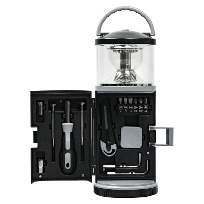Набор инструментов Tools lantern cо встроенной лампой , 15 инструментов, в пластиковом футляре