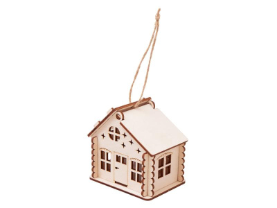 Деревянная подвеска на елку с подсветкой Lumihut