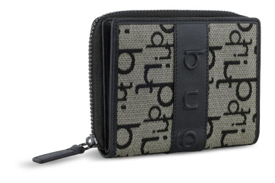 Кошелек женский BUGATTI Elea, жаккардволовья кожаполиэстер, 10х2,5х12 см