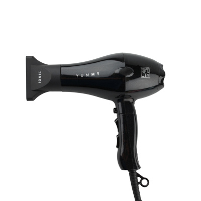 Фен DEWAL BEAUTY YumMy Black, 2000 Вт, ионизация, 1 насадка