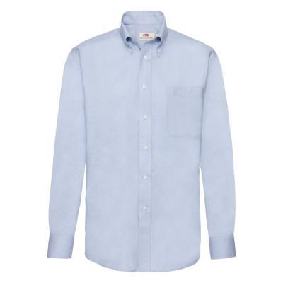 Рубашка "Long Sleeve Oxford Shirt", белый_S, 70% х/б, 30% п/э, 130 г/м2