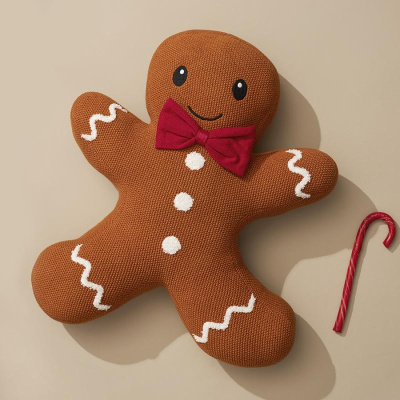 Подушка вязаная classy gingerbread из коллекции new year essential, 38х44 см