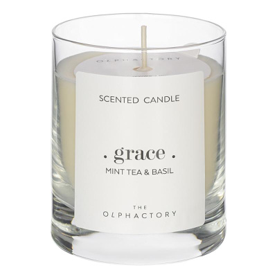 Свеча ароматическая the olphactory, grace,  tea&basil (н), 40 ч