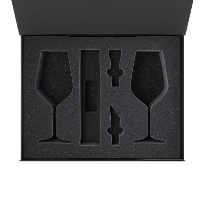 Ложемент под 2 бокала для вина + набор для вина Sacramento в большую коробку-трансформер (арт. 695722)
