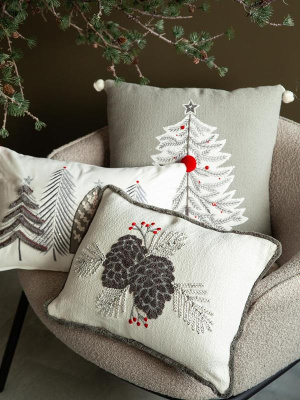 Чехол на подушку frosted cones из коллекции new year essential, 30х45 см