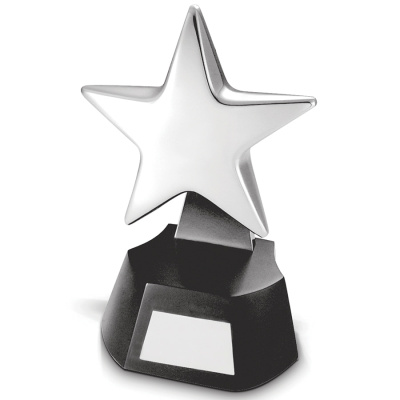 Стела  "Звезда", 10х7х18 см, пластик, металл, лазерная гравировка