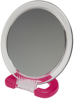 Зеркало Dewal Beauty настольное, на плподставке красного  а,230x154х10мм