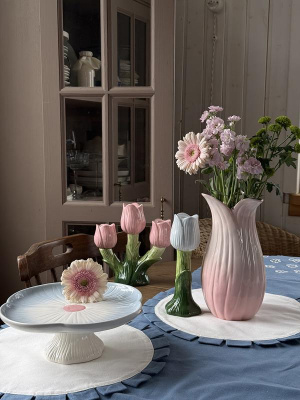 Подсвечник floret голубого цвета из коллекции , 20 см