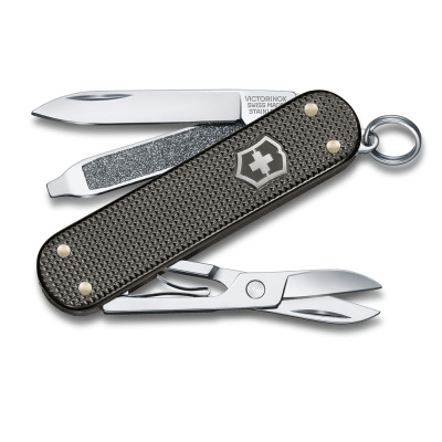 Ножбрелок VICTORINOX Classic Alox LE 2022, 58 мм, 5 функций, алюминиевая рукоять