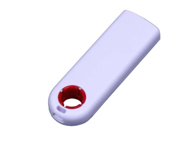 USB 2.0- флешка промо на 32 Гб прямоугольной формы, выдвижной механизм