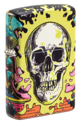 Зажигалка ZIPPO Skull Design с покрытием Glow In The Dark Green,латунь,38x13x57 мм