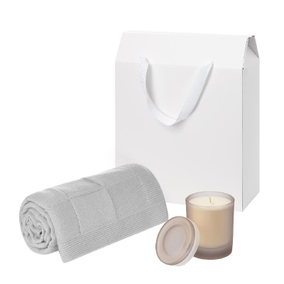 Подарочный набор Mizu, Cella Soft,  (свеча, плед)