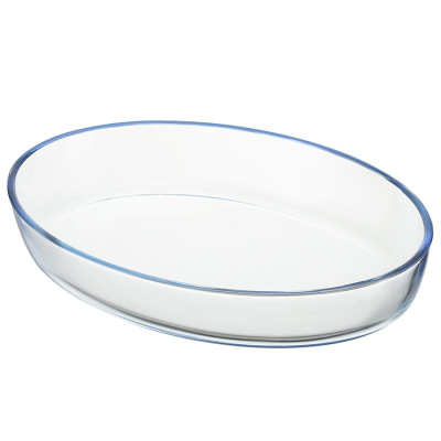 Форма для выпечки стеклянная с бамбуковой крышкойподносом, 4 л