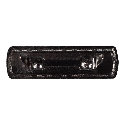 Шильд металлический прямоугольный, размер 12*43 мм.