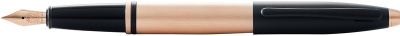 Перьевая ручка Cross Calais Brushed Rose Gold Plate and Black Lacquer, перо M