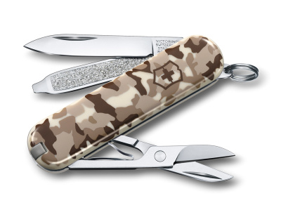 Ножбрелок VICTORINOX Classic SD "Desert Camouflage", 58 мм, 7 функций