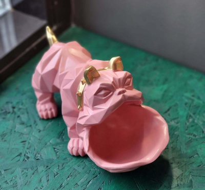 Статуэтка хранитель Бульдог, серый