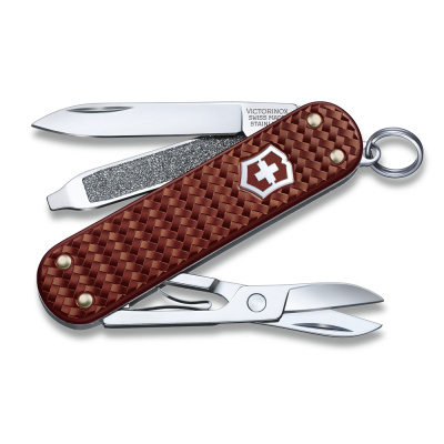 Ножбрелок VICTORINOX Classic SD Precious Alox "Hazel Brown", 58 мм, 5 функций
