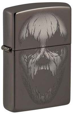Зажигалка ZIPPO Screaming Monster с покрытием Black Ice®, латунь, 38x13x57 мм