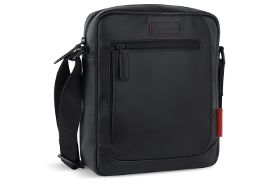 Сумка наплечная мужская BUGATTI Clark, воловья кожаполиэстер, 21х6,5х24 см, 3 л