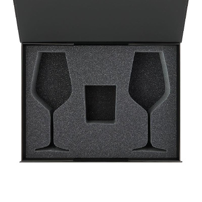 Ложемент под свечу Энигма (Enigma) + 2 бокала для вина в среднюю коробку-трансформер (арт. 695721)