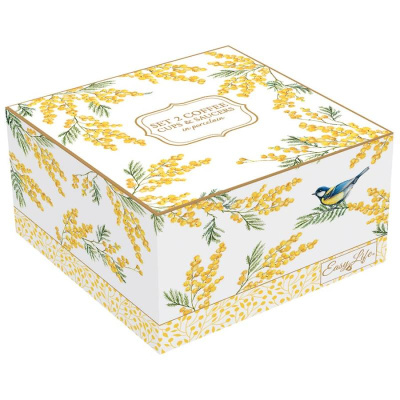 Набор кофейных чашек с блюдцем mimosa, 100 мл, 2 шт.