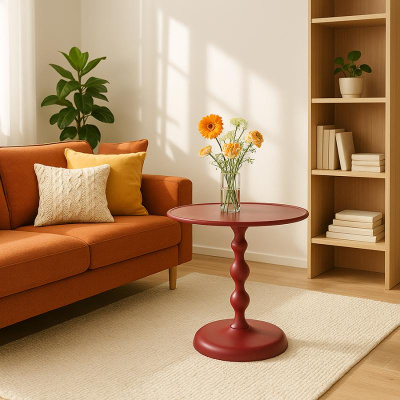 Столик кофейный fluid, D59 см, жженый