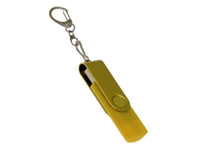 USB 3.0- флешка на 256 Гб с поворотным механизмом и дополнительным разъемом Type-C