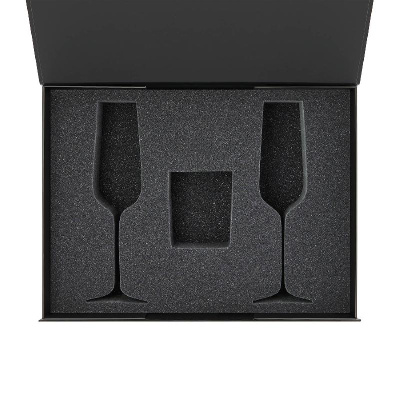 Ложемент под свечу Энигма (Enigma) + 2 бокала для шампанского в среднюю коробку-трансформер (арт. 695721)