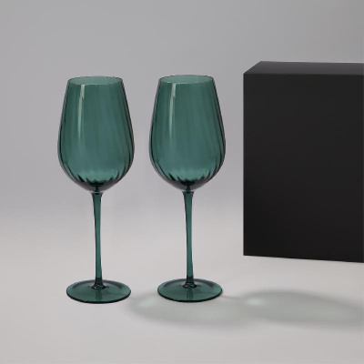 Подарочный набор 2 бокала для вина Capri в черной коробке