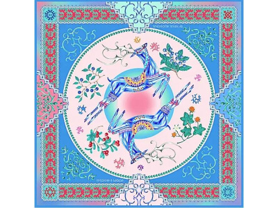 Платок Северное сияние