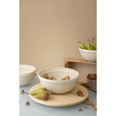 Миска ового цвета с рельефным узором Ягоды Тайги из коллекции russian north, 2,8л