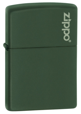 Зажигалка ZIPPO Green Matte, латунь с порошковым покрытием, овая, 38x13x57 мм