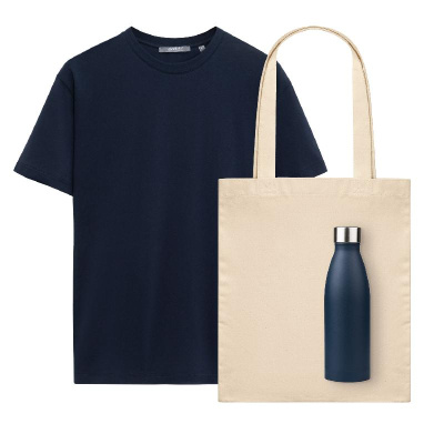 Набор с одеждой KRIS (футболка, термобутылка, шоппер), L