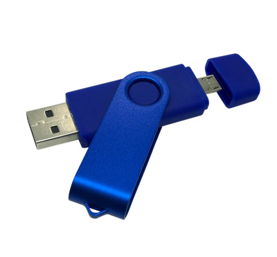 Флеш накопитель USB 2.0OTG Twister Smart 16GB, пластик Софт Тачметалл