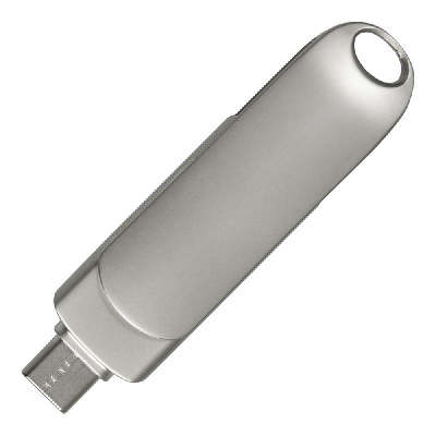 Флеш накопитель  USB 3.0 + TYPE C Cupertino, металл, 32 GB