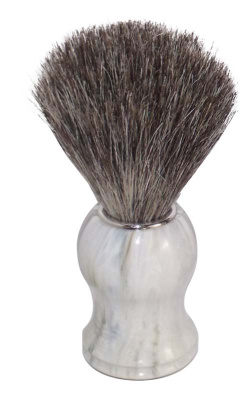 Помазок для бритья Mondial, пластик, свиной ворс, рукоять    мрамор