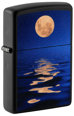 Зажигалка ZIPPO Moon Sunset с покрытием Black Light, латунь, овая, 38x13x57 мм