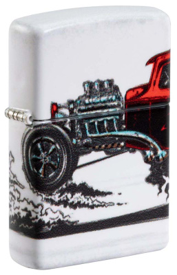 Зажигалка ZIPPO Hot Rod Design с покрытием 540 Matte, латунь, овая, 38x13x57 мм