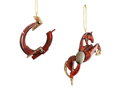 Набор елочных игрушек: Лошадь, Подкова