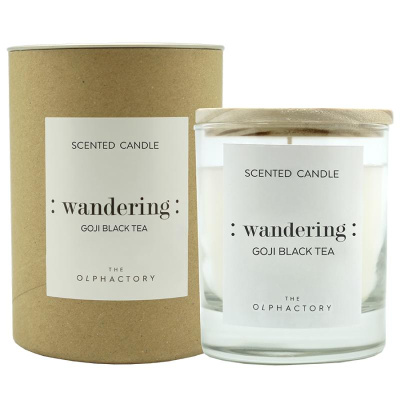 Свеча ароматическая the olphactory, wandering, goji  tea, 40 ч