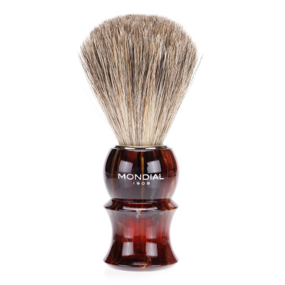 Помазок для бритья Mondial, пластик, ворс барсука, рукоять