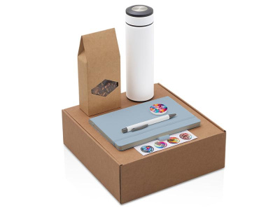 Набор Warmpage с термосом, блокнотом, ручкой и чаем