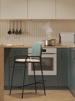 Стул полубарный ror, 2 frame, велюр