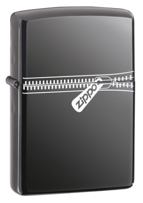 Зажигалка ZIPPO Puller с покрытием Black Ice ®, латунь, глянцевая, 38x13x57 мм