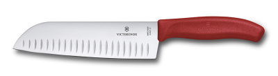 Нож сантоку VICTORINOX SwissClassic, рифлёное лезвие 17 см, в подарочной коробке