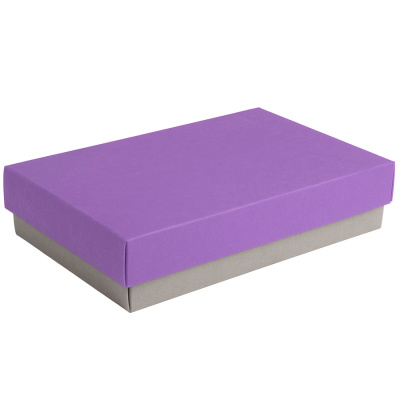 Коробка подарочная CRAFT BOX, 17,5*11,5*4 см, серый, белый, картон 350 гр/м2