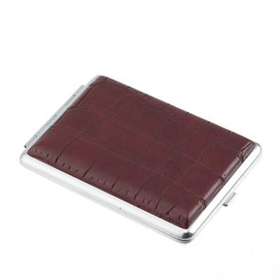 Портсигар SQuire, нержавеющая , искуственная кожа, 7,4х9,5х1,8 мм